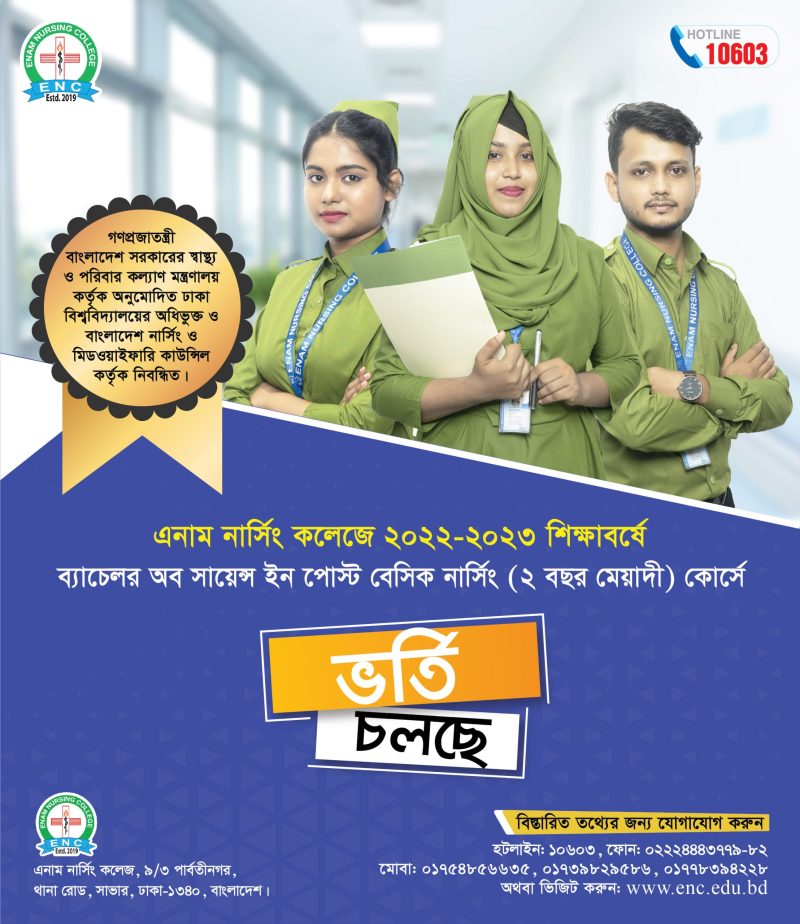 Admission Open For Post Basic BSc In Nursing For The Academic Year 2022